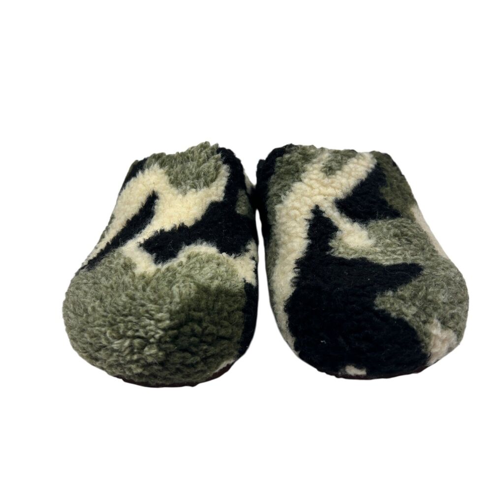 Steve Madden Vesa Slippers Mules Size 10 Camouflage Faux Fur Cork‎ Sole Comfort